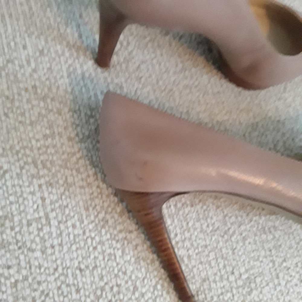 Nine West Rocha Nude Leather Platform Pumps - Picture 6 of 7